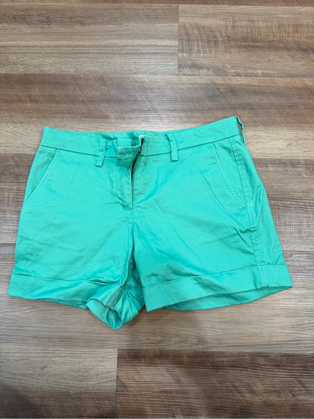 Market & Spruce Teal Green Cotton Bermuda Shorts